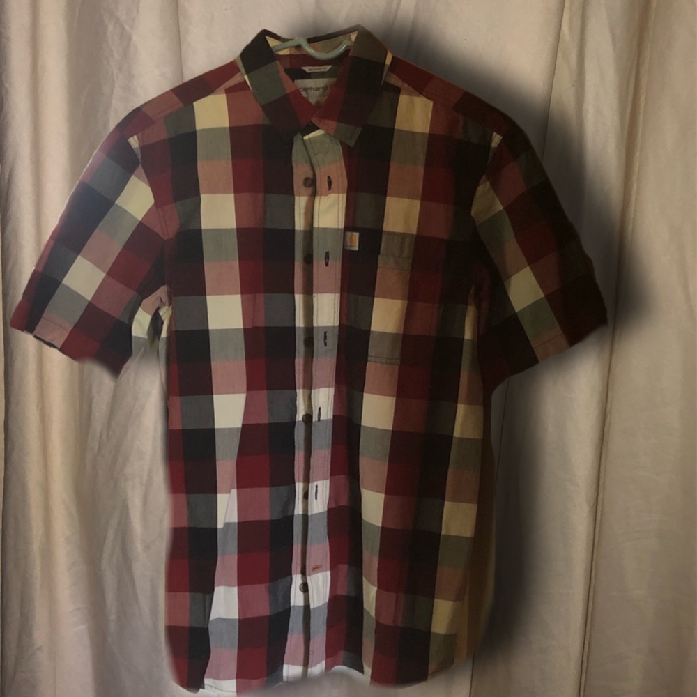 Carhartt mens plaid button up